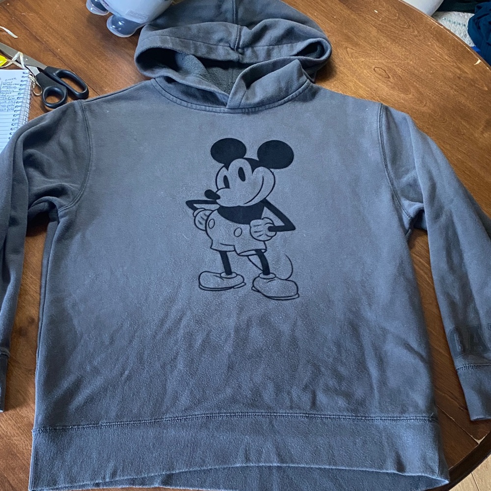 GAP KIDS DISNEY Charcoal Mickey Mouse Hoodie Grey sweatshirt